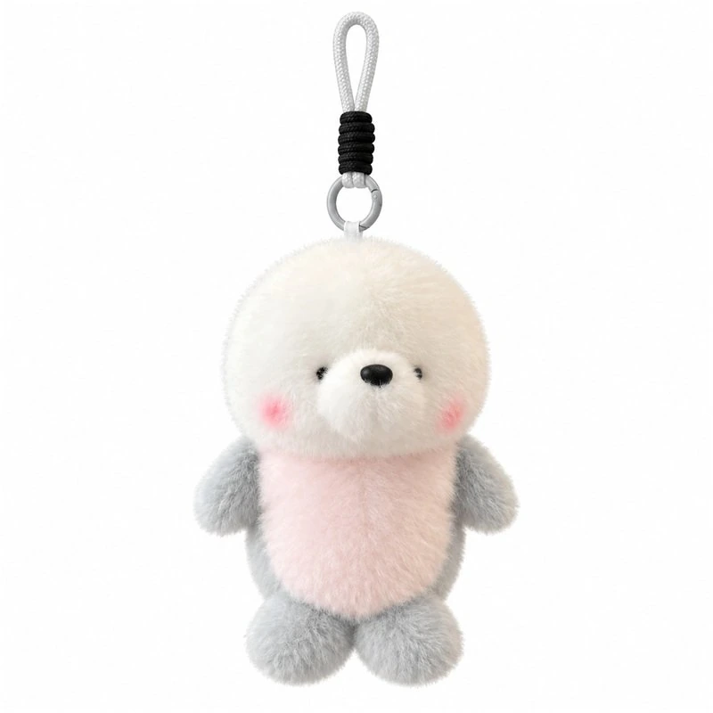 Pink Belly Seal Plush Bag Charm
