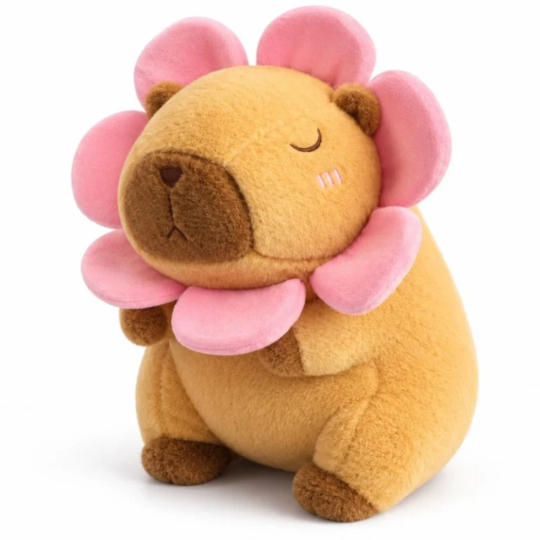 Pink Flower Capybara Plush