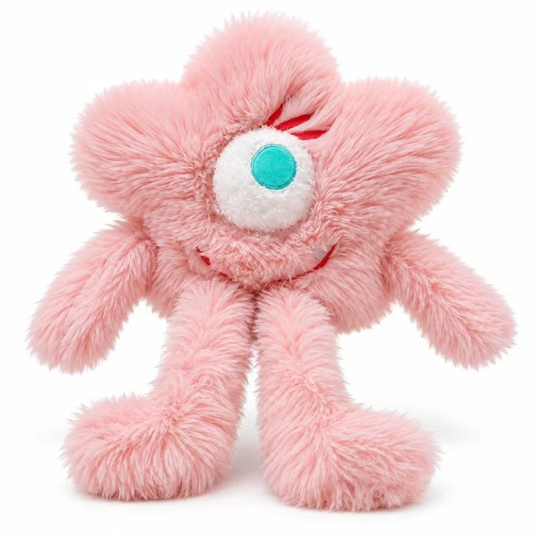Pink Flower Head Monster Plush