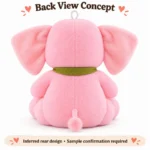 Pink Green Bandana Elephant Plush — reverse construction concept.