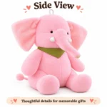 Pink Green Bandana Elephant Plush — additional angle concept.
