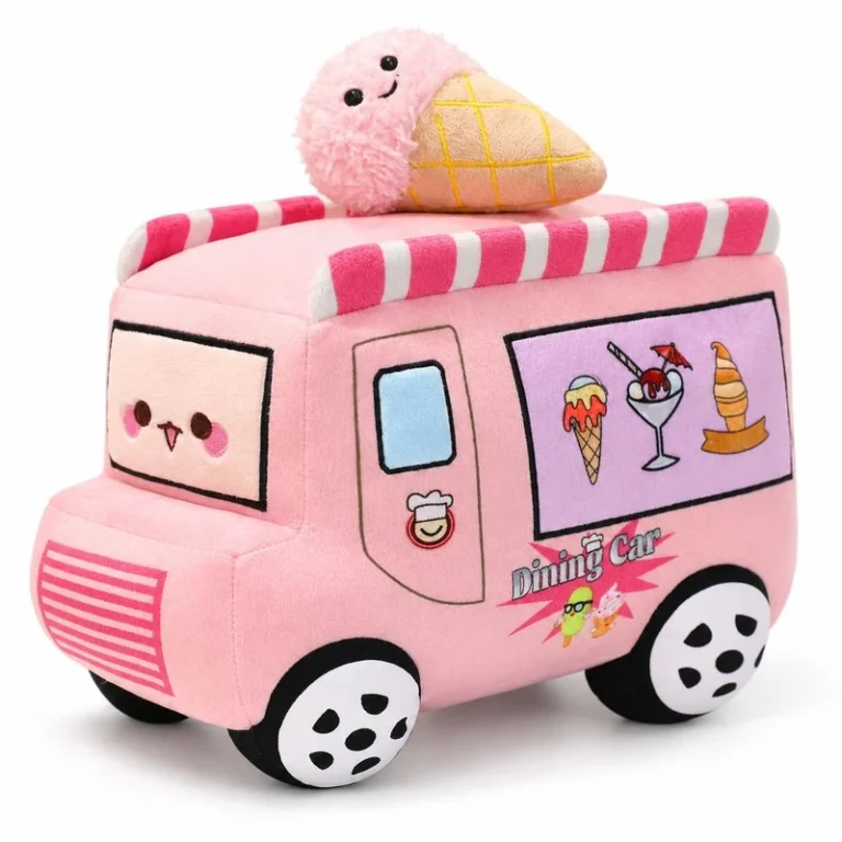 Pink Ice Cream Truck Plush Pillow