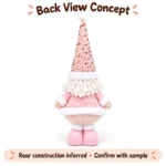Pink Sequin Santa Decoration — reverse construction concept.