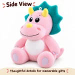 Pink Teal Frill Triceratops Plush — additional angle concept.