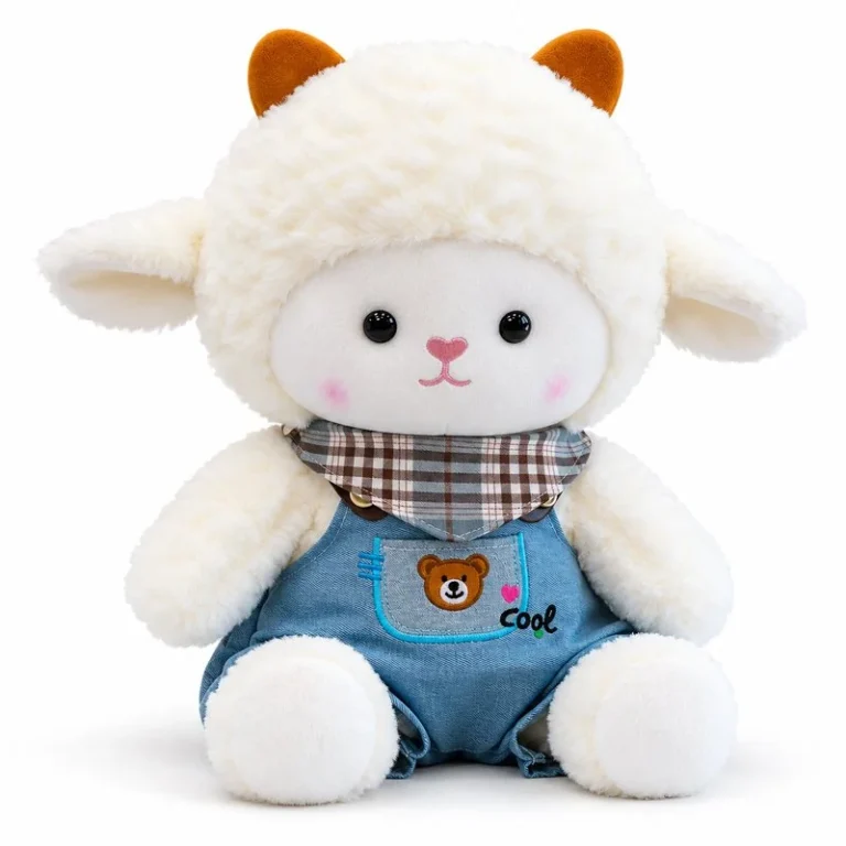 Plaid Scarf Overall Lamb Plush
