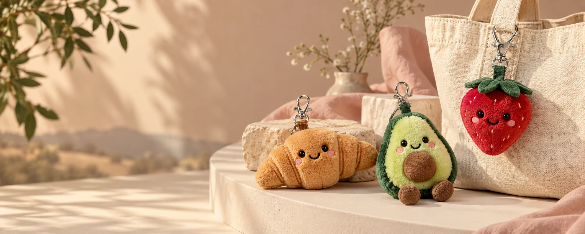 Plush Keychains and Bag Charms collection banner