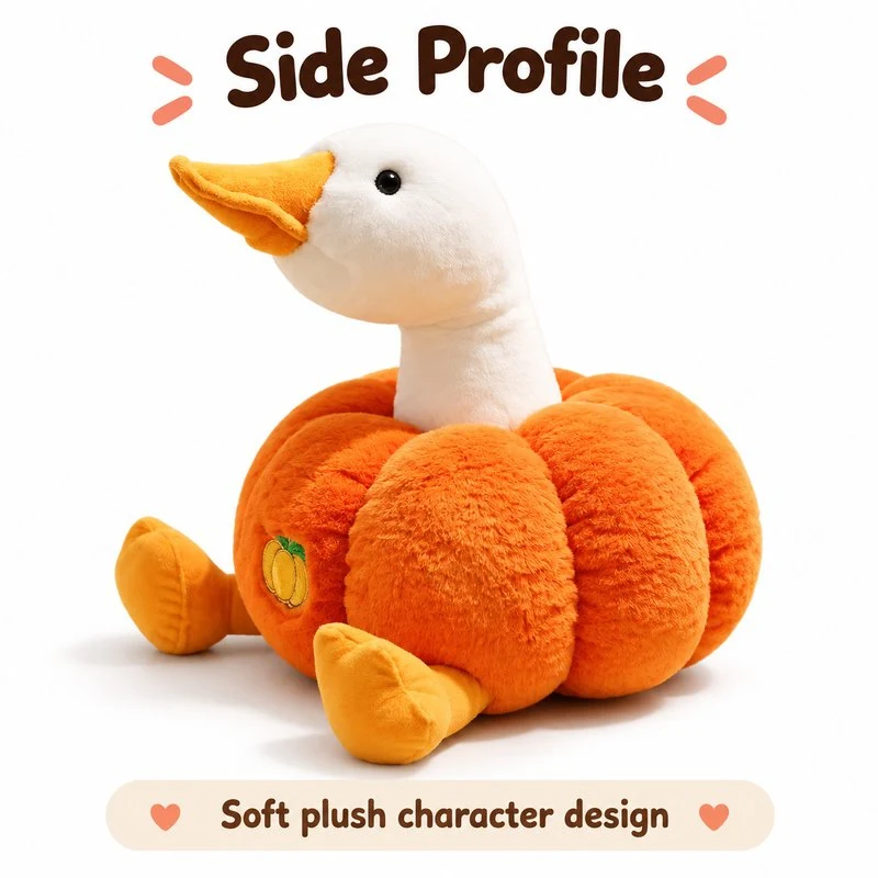 Pumpkin Costume Goose Plush — additional angle concept.