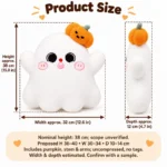 Pumpkin Hairpiece White Ghost Plush — proposed size reference; dimensions require sample confirmation.
