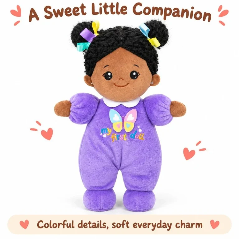 Purple Butterfly Romper Cloth Doll