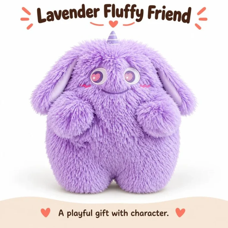 Purple Floppy Ear Monster Plush