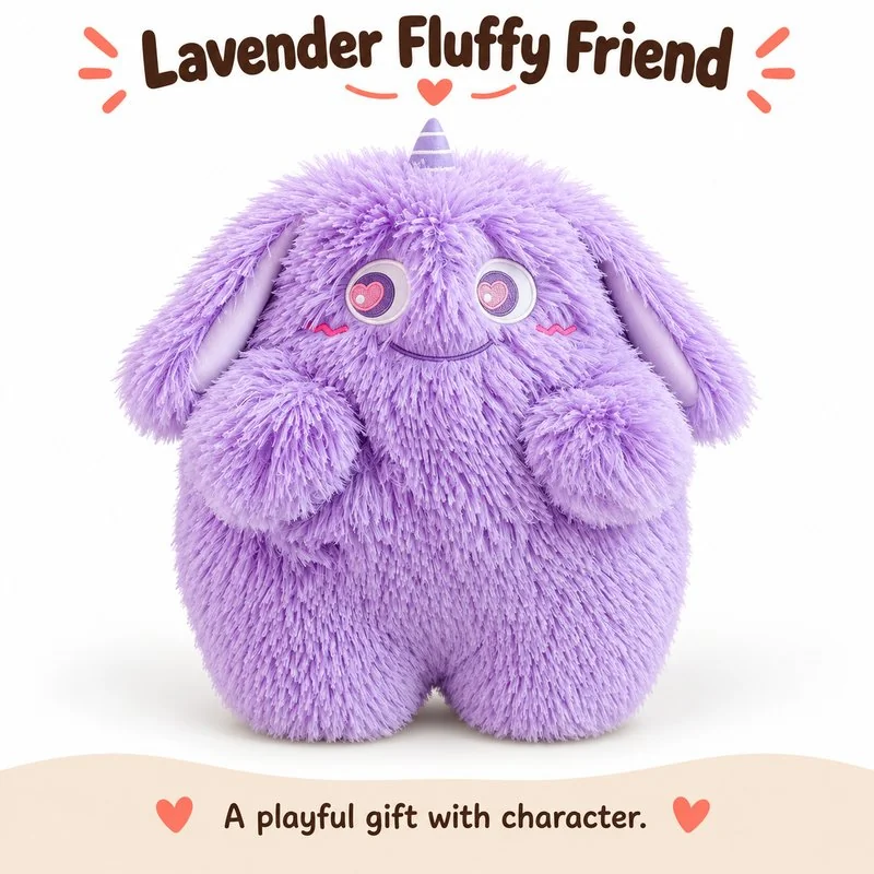 Purple Floppy Ear Monster Plush
