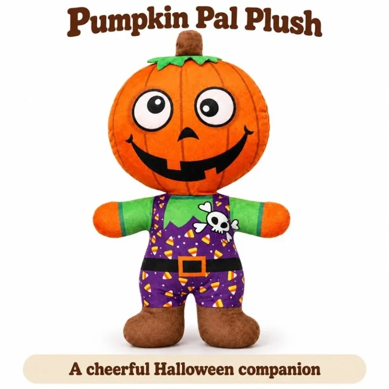 Purple Overalls Pumpkin Plush Doll