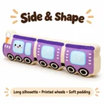 Purple Train Plush Cushion — additional angle concept.
