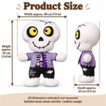 Purple Vest Skeleton Plush Doll — proposed size reference; dimensions require sample confirmation.