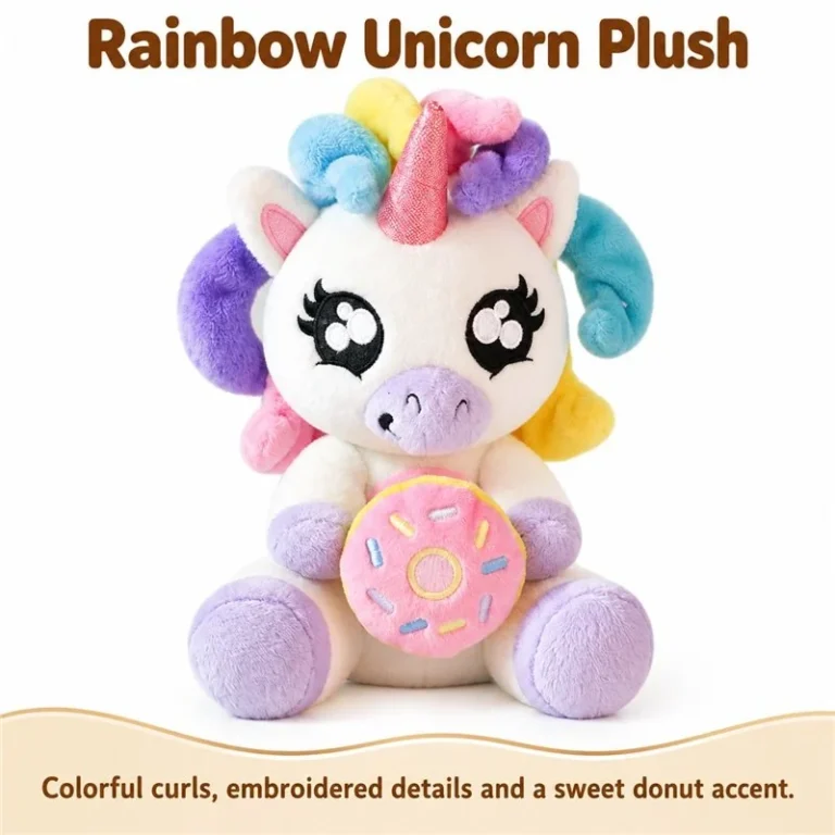 Rainbow Mane Donut Unicorn Plush