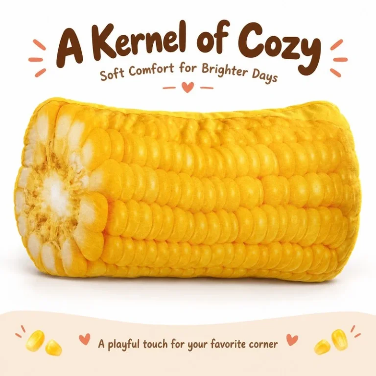 Realistic Corn Cob Section Plush Pillow