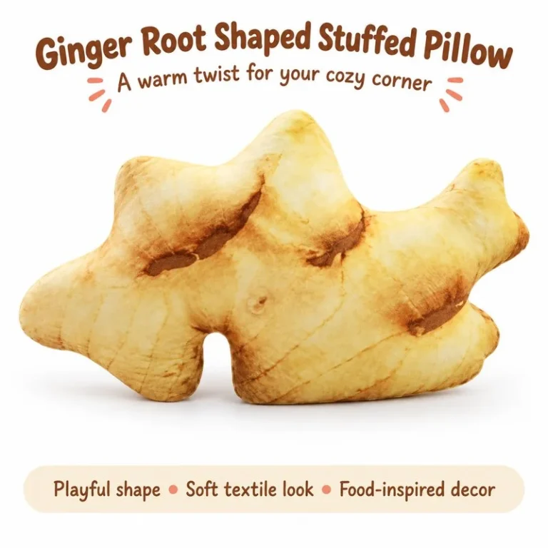 Realistic Ginger Root Plush Pillow