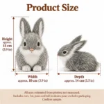 Realistic Gray Easter Rabbit Decoration — proposed size reference; dimensions require sample confirmation.