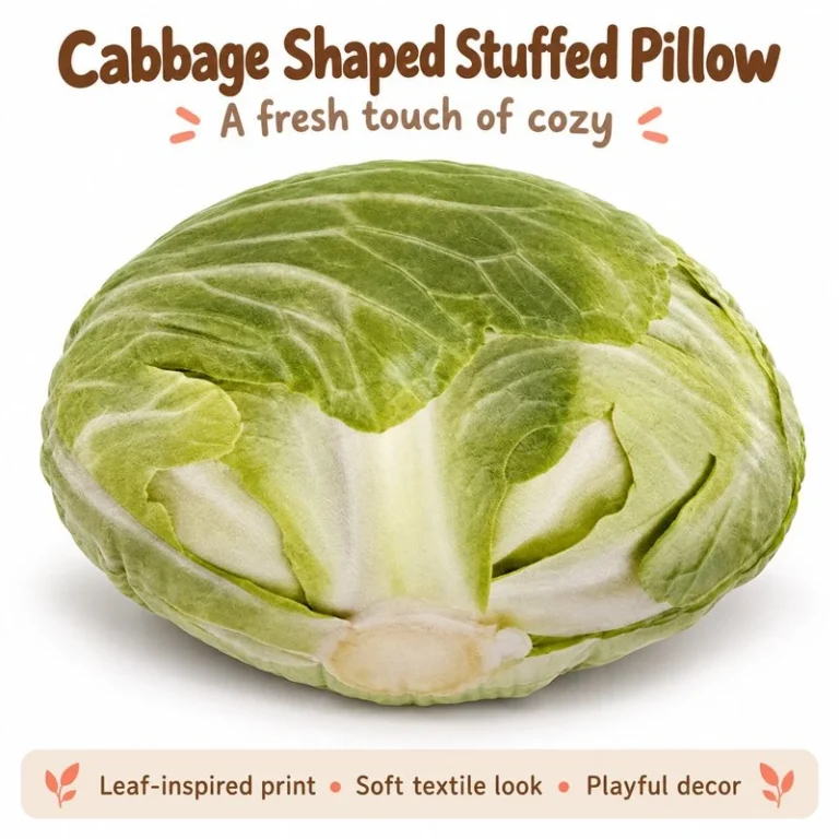 Realistic Green Cabbage Plush Pillow