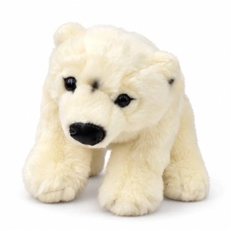 Realistic Polar Bear Cub Stuffed Animal