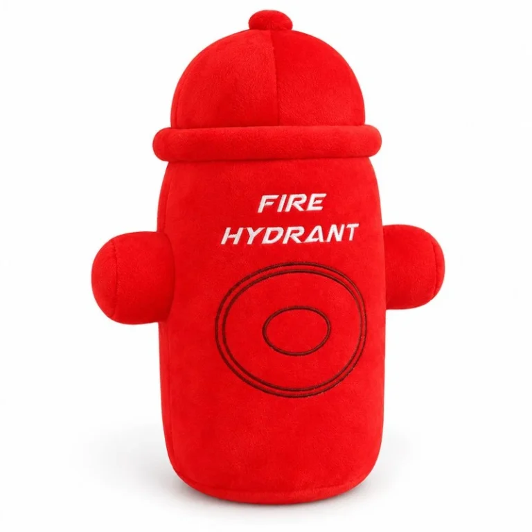 Red Fire Hydrant Plush Pillow