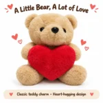 Short Limb Red Heart Teddy Bear Plush; AI concept reference, final sample and specifications to be confirmed.