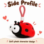 Red Ladybug Plush Keychain — additional angle concept.