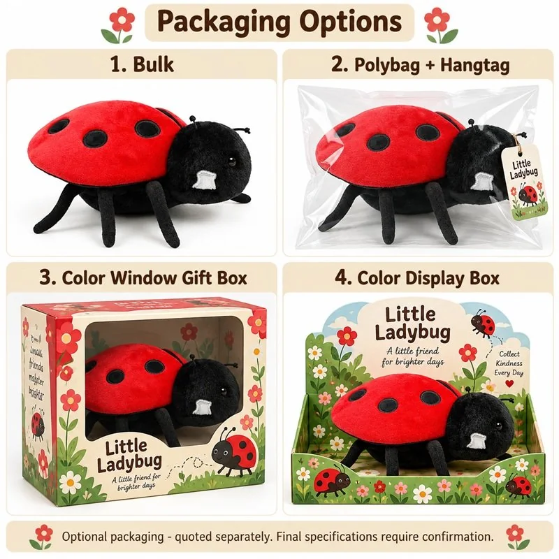 Red Ladybug Plush — packaging concept