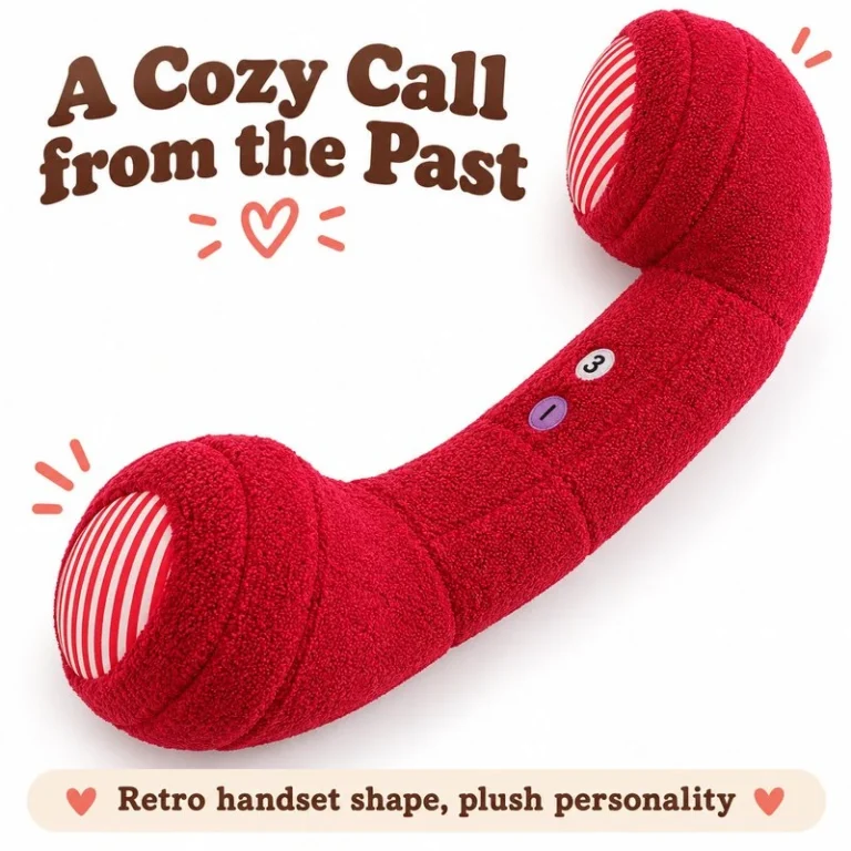 Red Telephone Handset Plush Pillow
