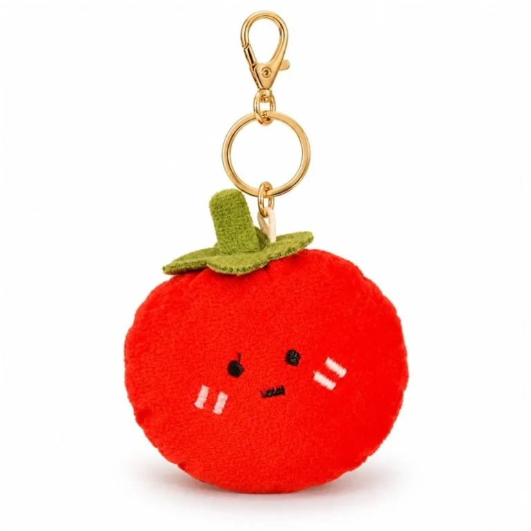 Red Tomato Plush Keychain