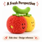 Red Yellow Tomato Pair Plush — additional angle concept.
