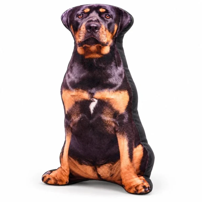 Rottweiler Printed Plush Pillow
