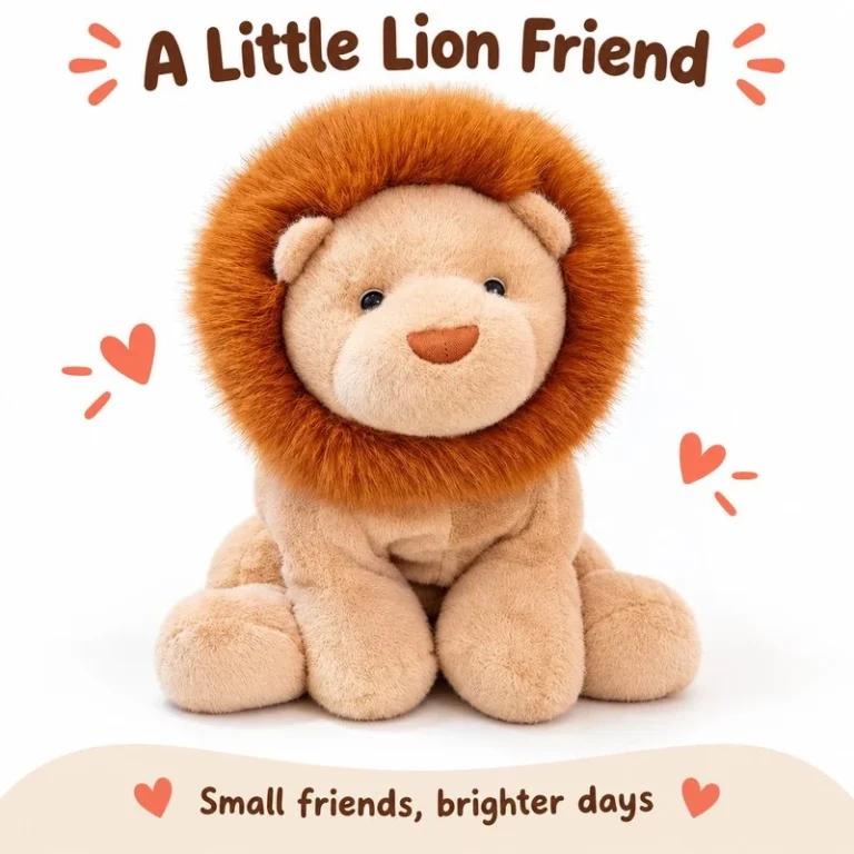 Round Mane Lion Cub Plush