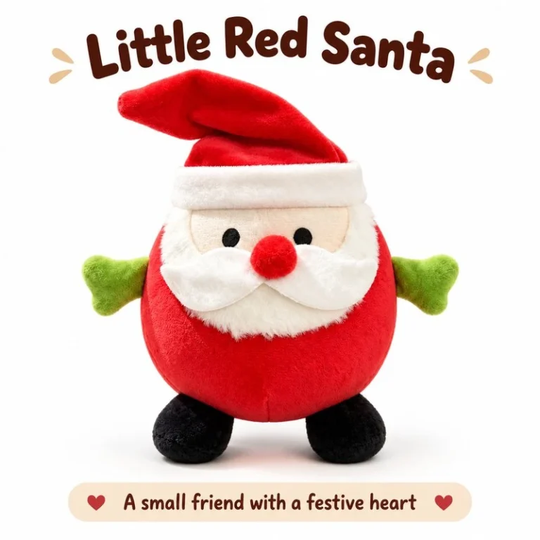 Round Red Santa Plush