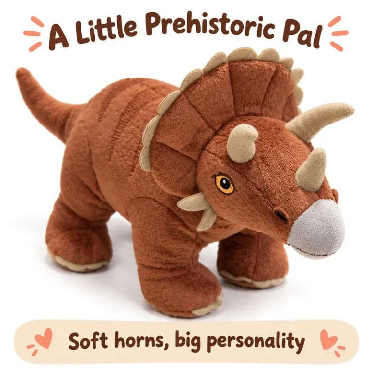 Rust Triceratops Plush
