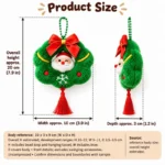 Santa Wreath Plush Ornament — proposed size reference; dimensions require sample confirmation.