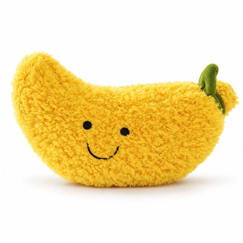 Shaggy Smiling Banana Plush