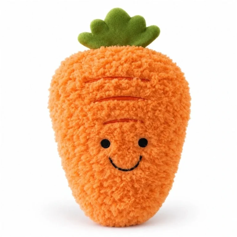 Shaggy Smiling Carrot Plush