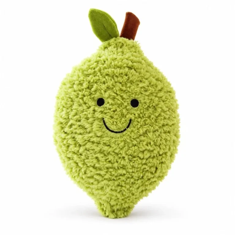 Shaggy Smiling Green Fruit Plush
