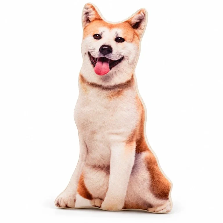 Shiba Inu Printed Plush Pillow