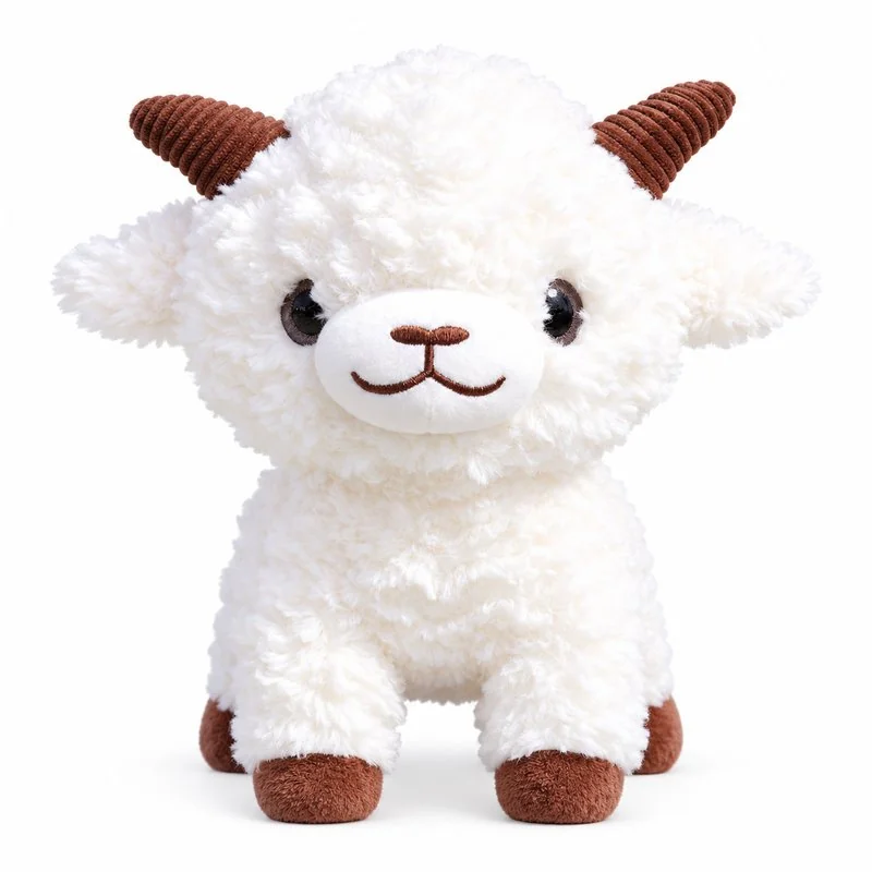 Short Leg White Goat Plush