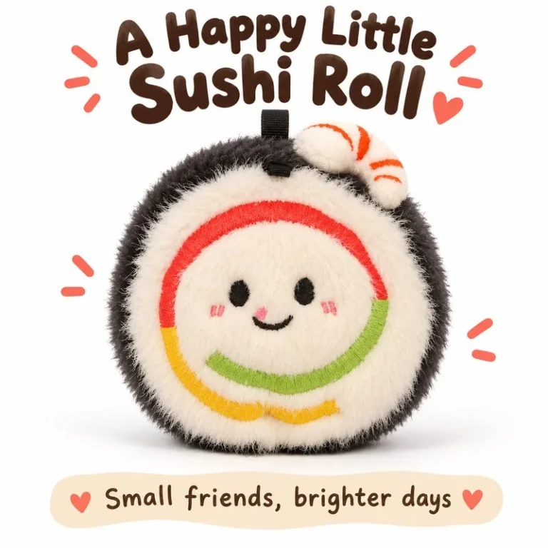 Shrimp Sushi Roll Plush Charm