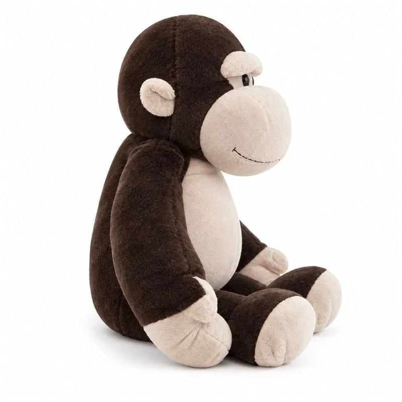 Sitting Brown Gorilla Plush — side view concept