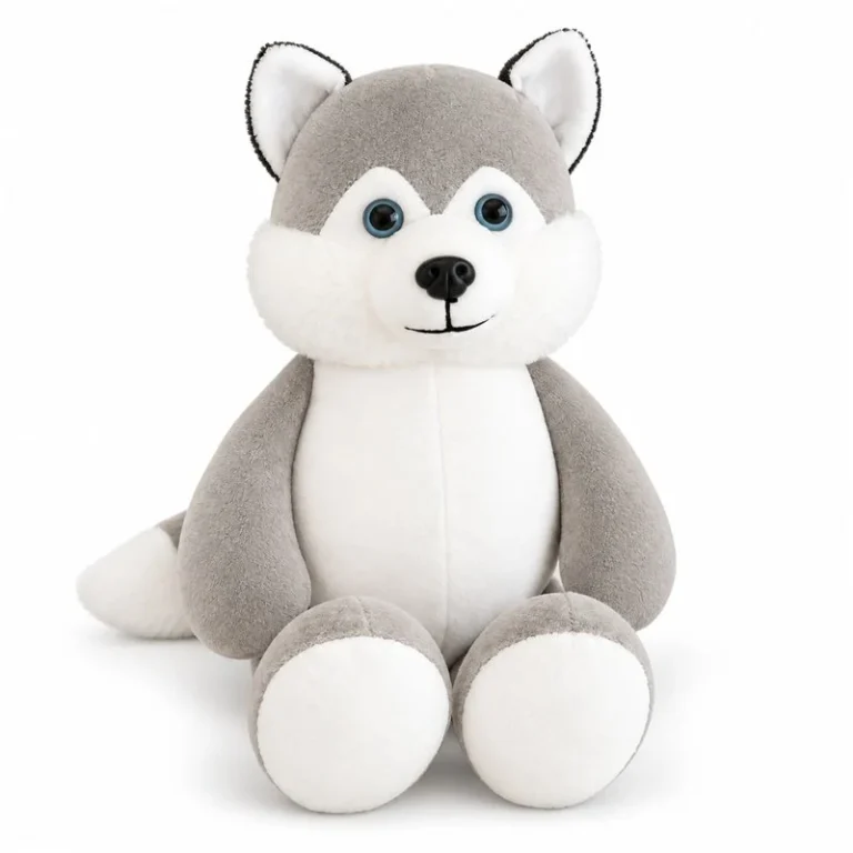 Long Arm Gray Husky Plush