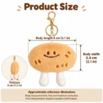 Smiling Biscuit Plush Keychain — proposed size reference; dimensions require sample confirmation.