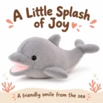 Open Mouth Gray Dolphin Plush; AI concept reference, final sample and specifications to be confirmed.