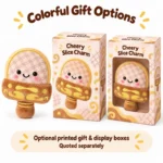 Smiling Ham Slice Character Plush — optional packaging concept; final artwork, fit and quotation require confirmation.