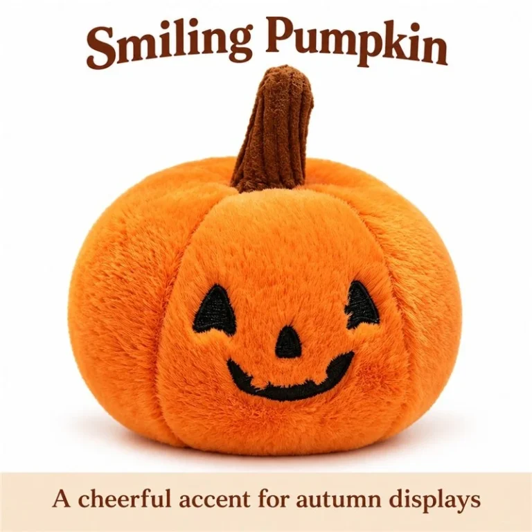 Smiling Orange Pumpkin Plush