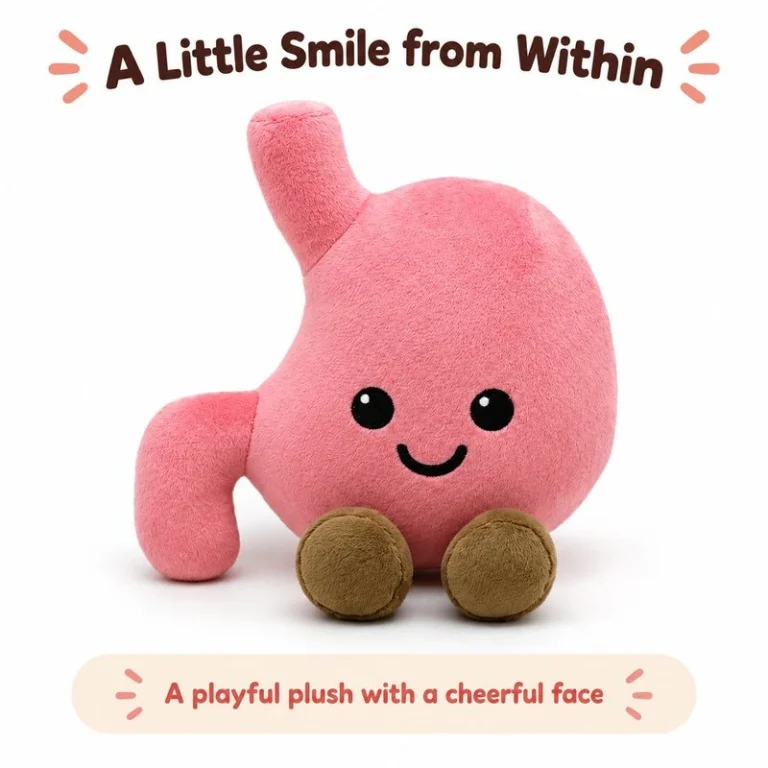 Smiling Pink Stomach Plush