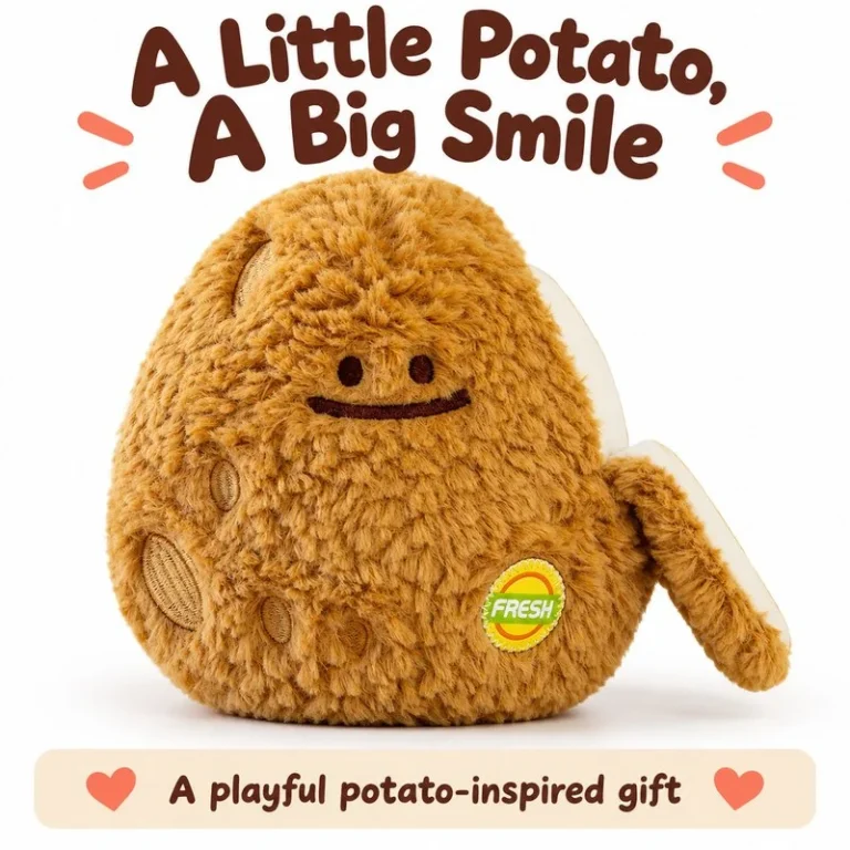 Smiling Potato With Slice Plush